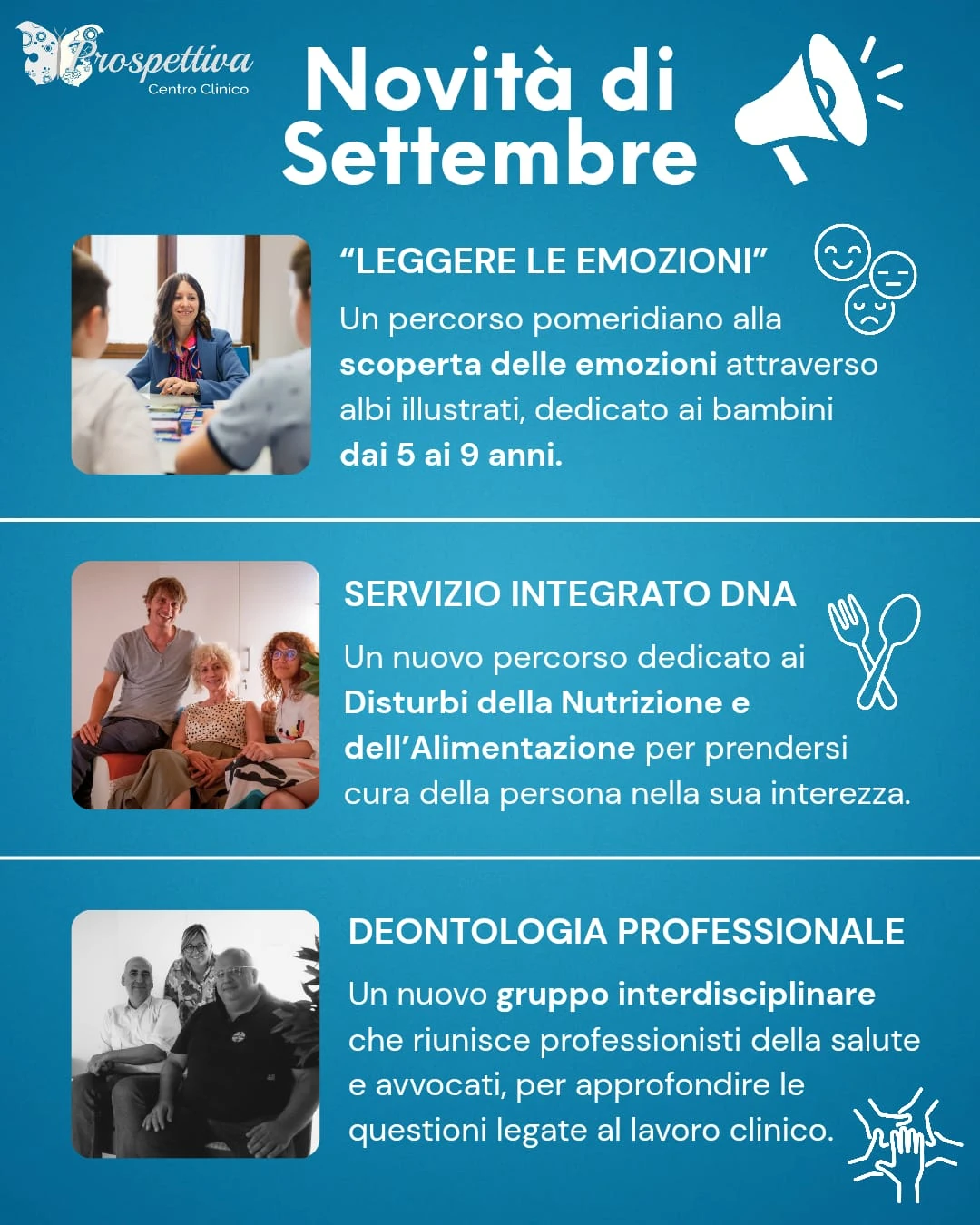 Novità di settembre del Centro Clinico Prospettiva